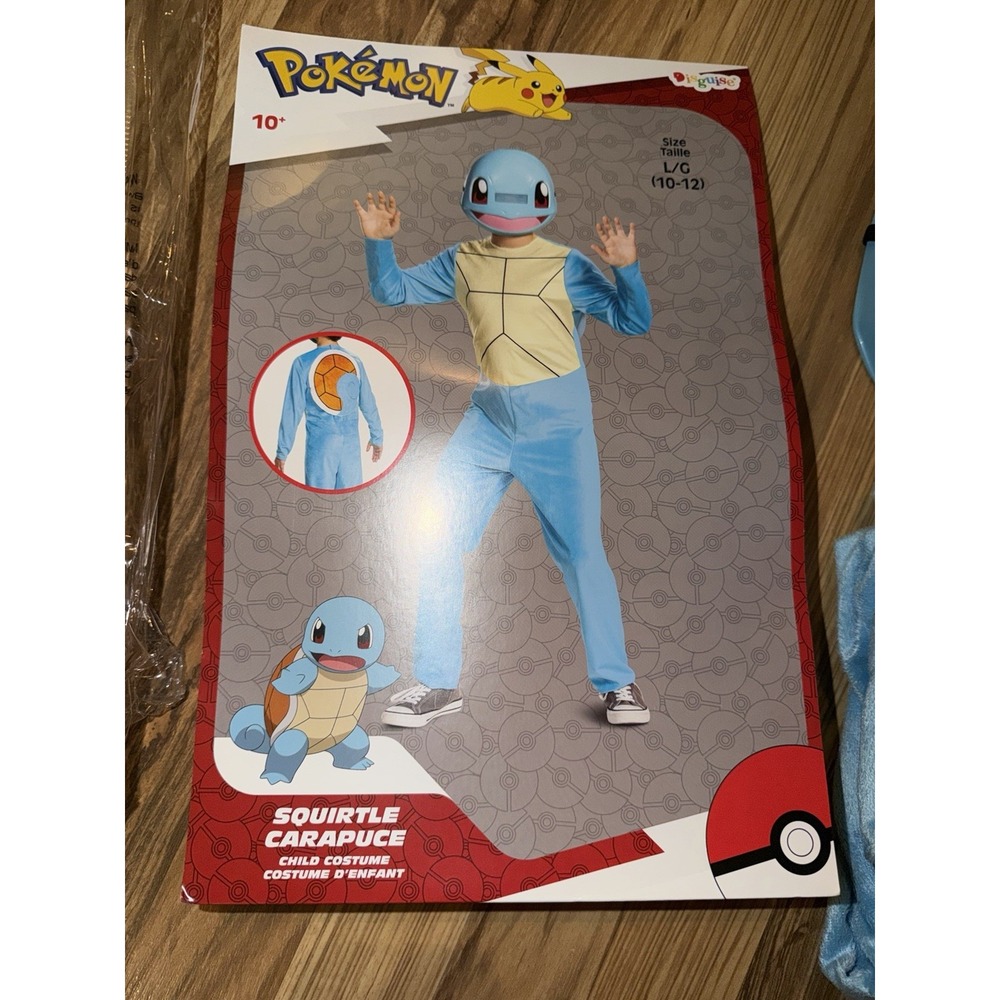 NEW Pokemon Squirtle Kids Large L Disguise Halloween Costume & Mask